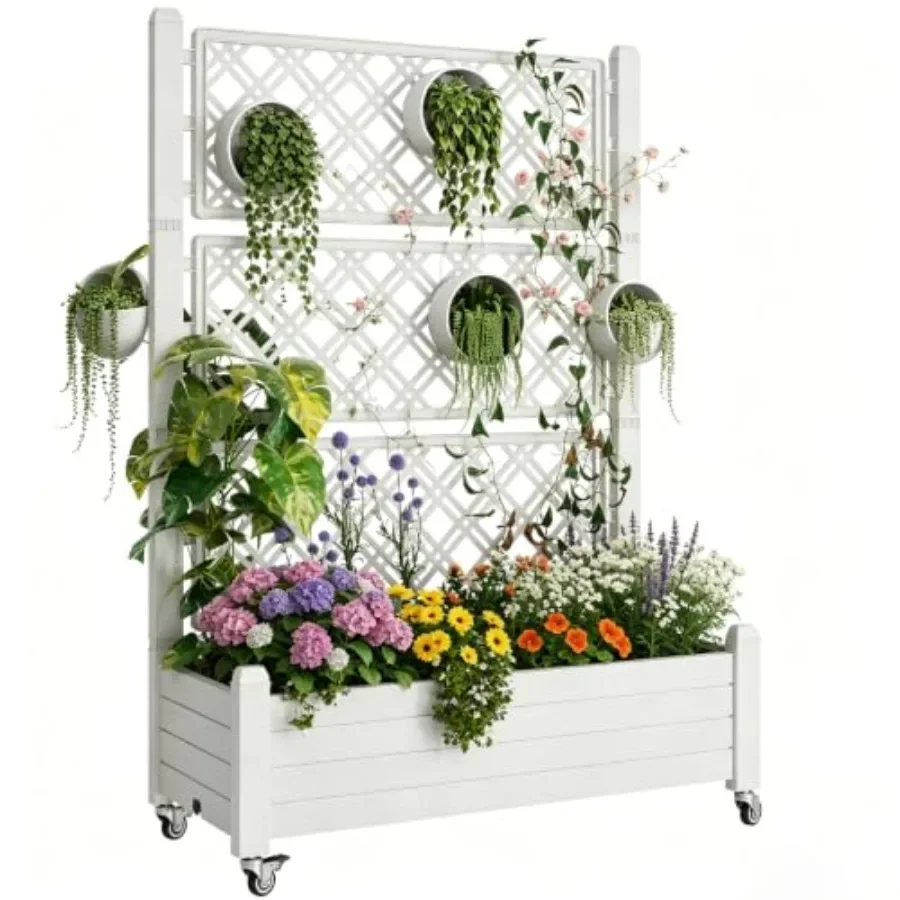 Trellis Raised Garden Bed, Sel - Self Watering Planter 评论和价格
