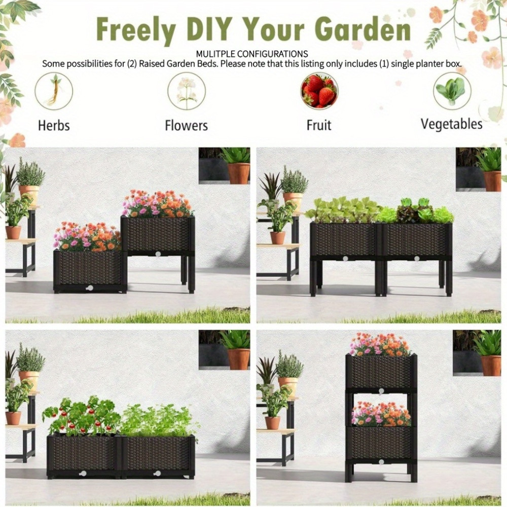 Garden Raised Bed, Elevated Fl - Automatic Watering 评论和价格